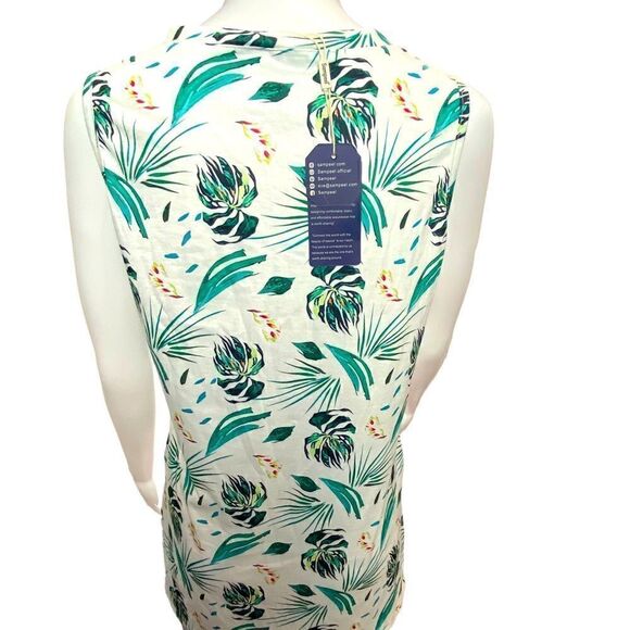 Women’s SAMPEEL Womens V Neck Floral Side Split Tank Tops NWT!! - Picture 4 of 10
